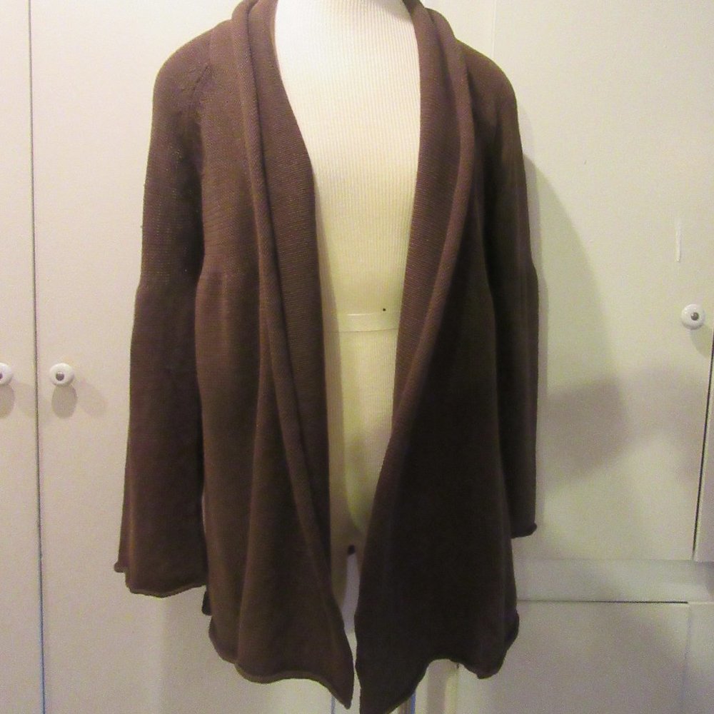 Brown Studio M Shawl Collar Sweater Petite M